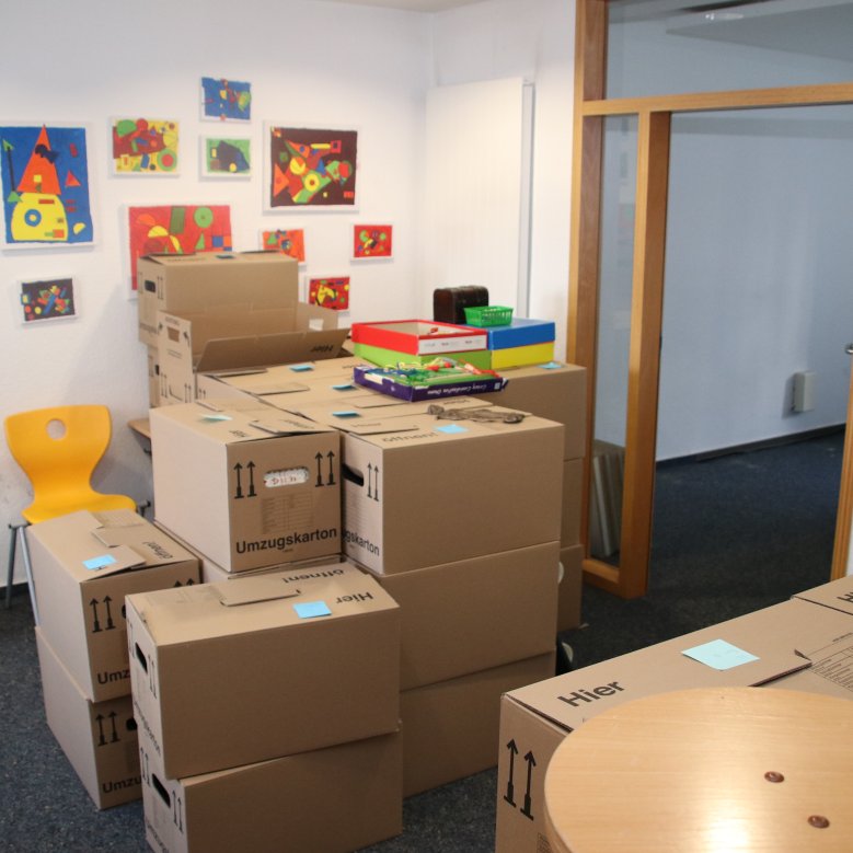 Moving boxes in the soon to be former secretariat