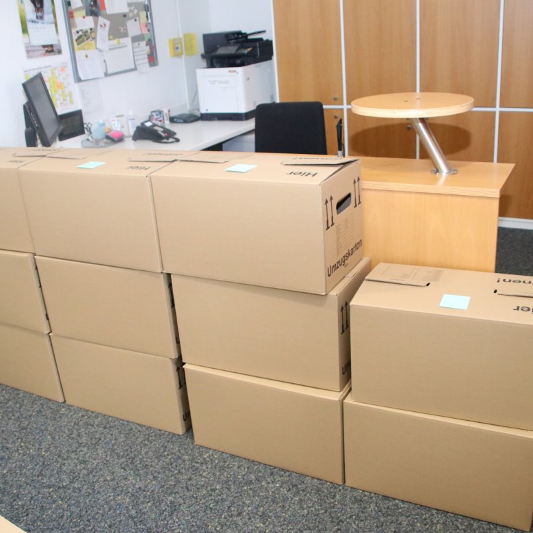 Moving boxes in the soon to be former secretariat