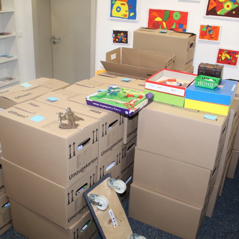 Moving boxes in the soon to be former secretariat