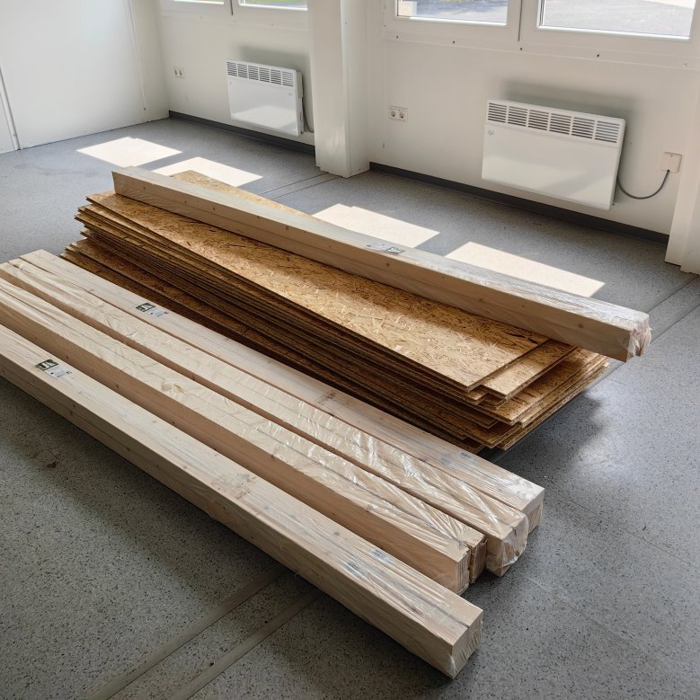 Hout voor de nieuwe keuken